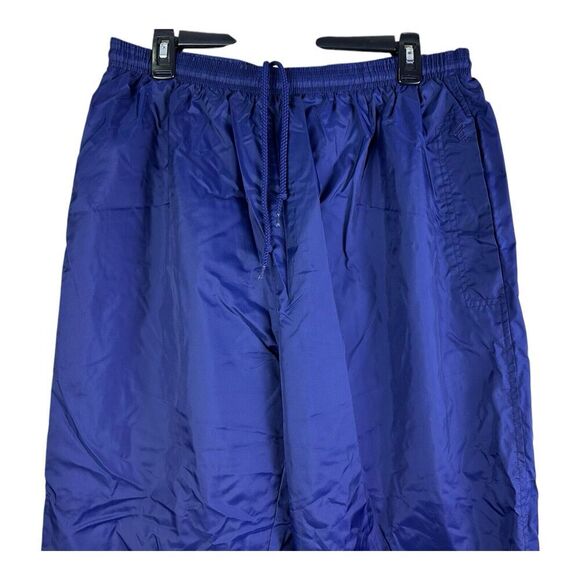 Vintage Adidas Pants Mens Xl Navy Blue Y2k Baggy Windbreaker Mesh Lined 2001 - Picture 2 of 15